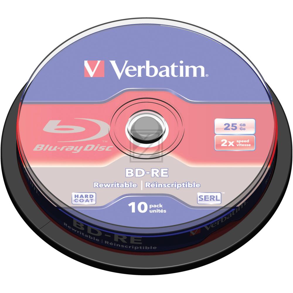 Verbatim Blu-Ray BD-RE SL 6 x 25 GB Inh.10 Spindel