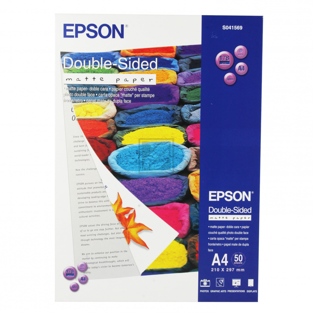 EPSON Papier A4 178 g/qm doubleside matt Inkjet
