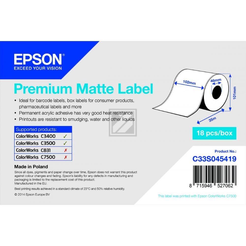EPSON ETIKETTENROLLE 102x35m
