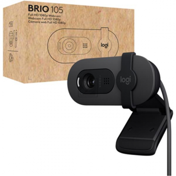LOGITECH BRIO 105 WEBCAM 1080p SCHWARZ 960-001592 Mikrofon Kabel