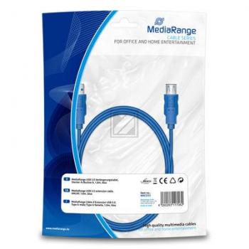 MediaRange USB 3.0 Kabel 1,8 m blau, Stecker A/Buchse A