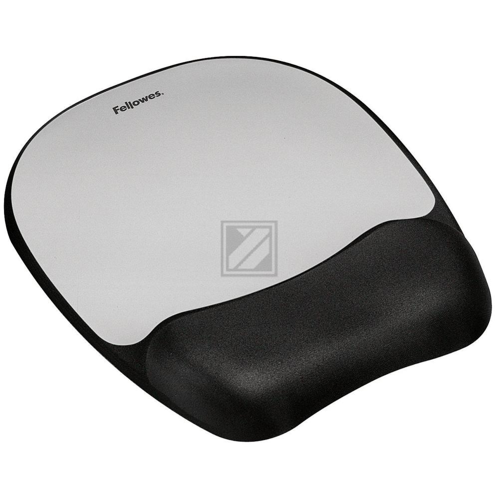 Fellowes Handgelenkauflage mit Mousepad silber/schwarz
