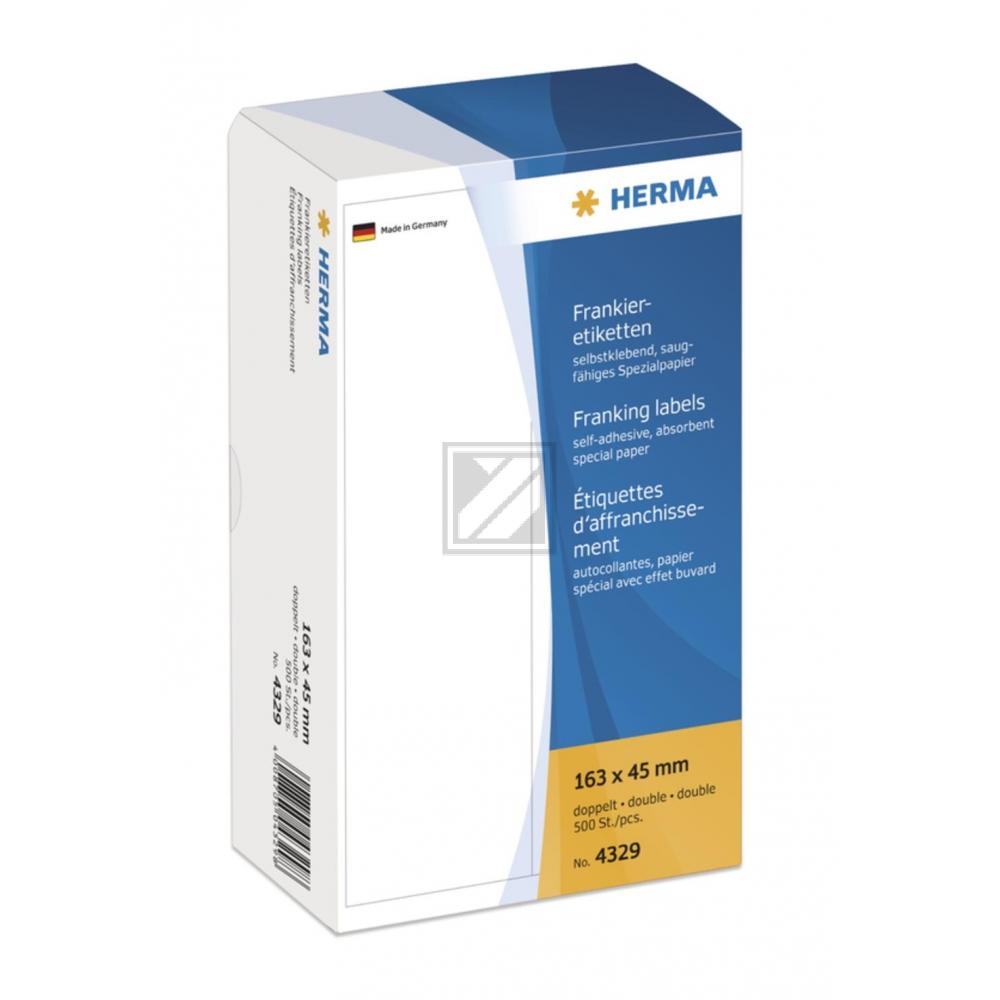 Herma Frankieretiketten weiß doppelt 163 x 45 mm Inh.500