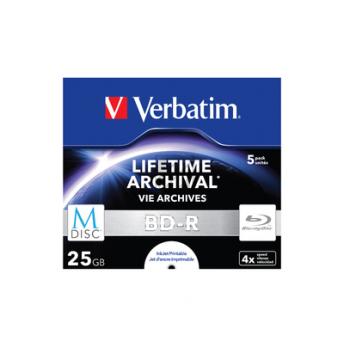 Verbatim Blu-Ray BD-R 4 x 25 GB Inh.5 Jewel Case bedruckbar