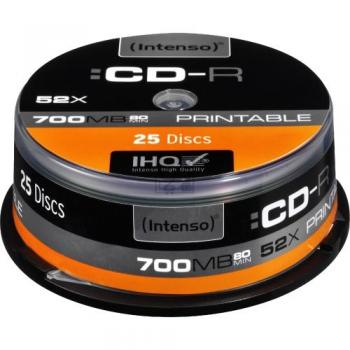 Intenso CD-R 700 MB 52 x (25) Spindel Inkjet printable