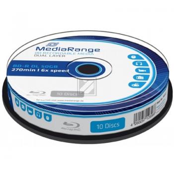 Mediarange Blu-Ray BD-R 50 GB DL 6 x (10) Cake Box