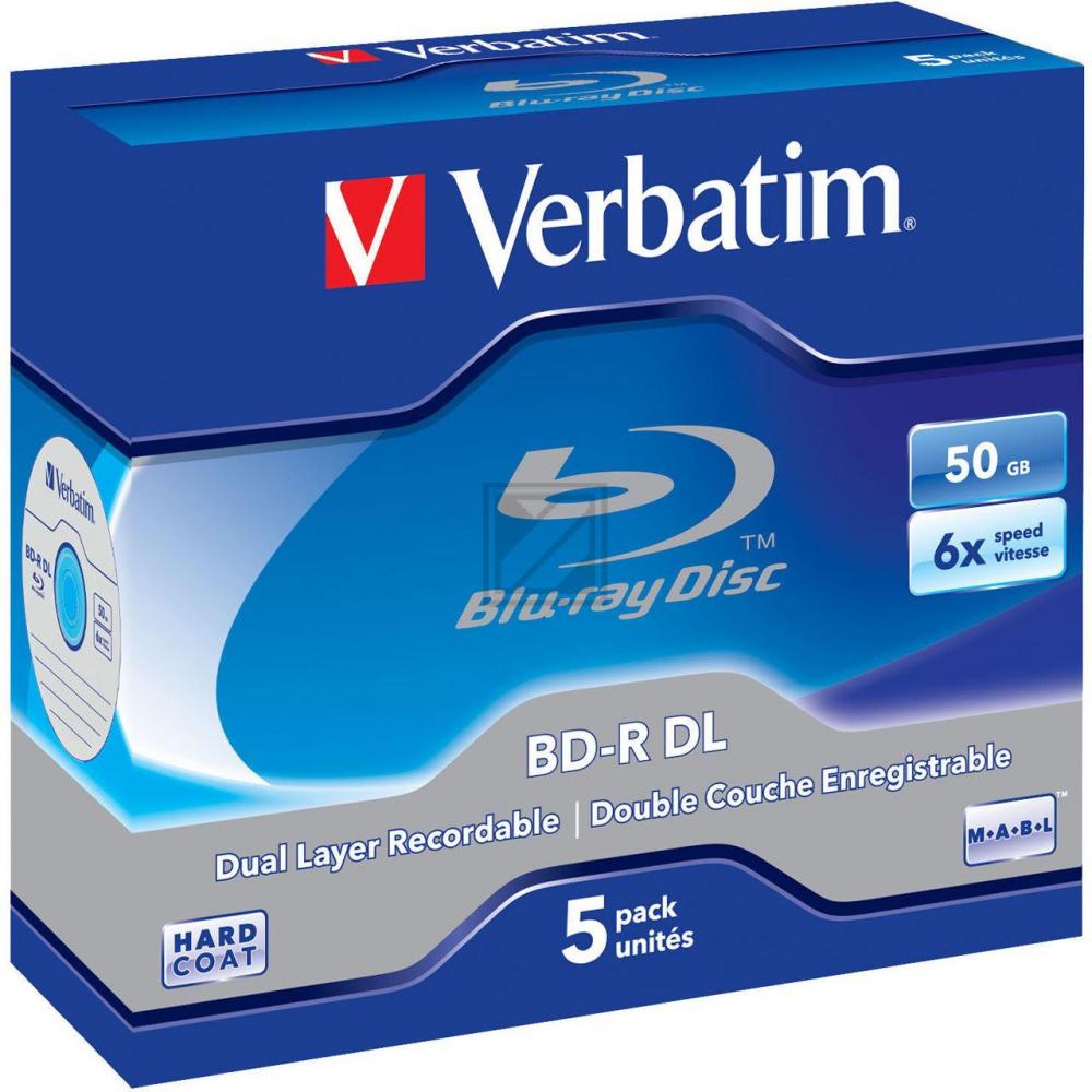 Verbatim Blu-Ray BD-R 50GB (5) 6 x /Juwel Case Hardcoated