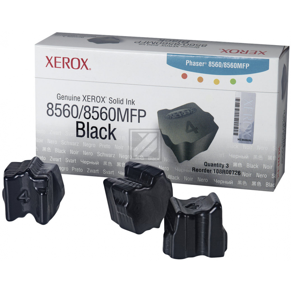 Xerox ColorStix black (3) Phaser 8560