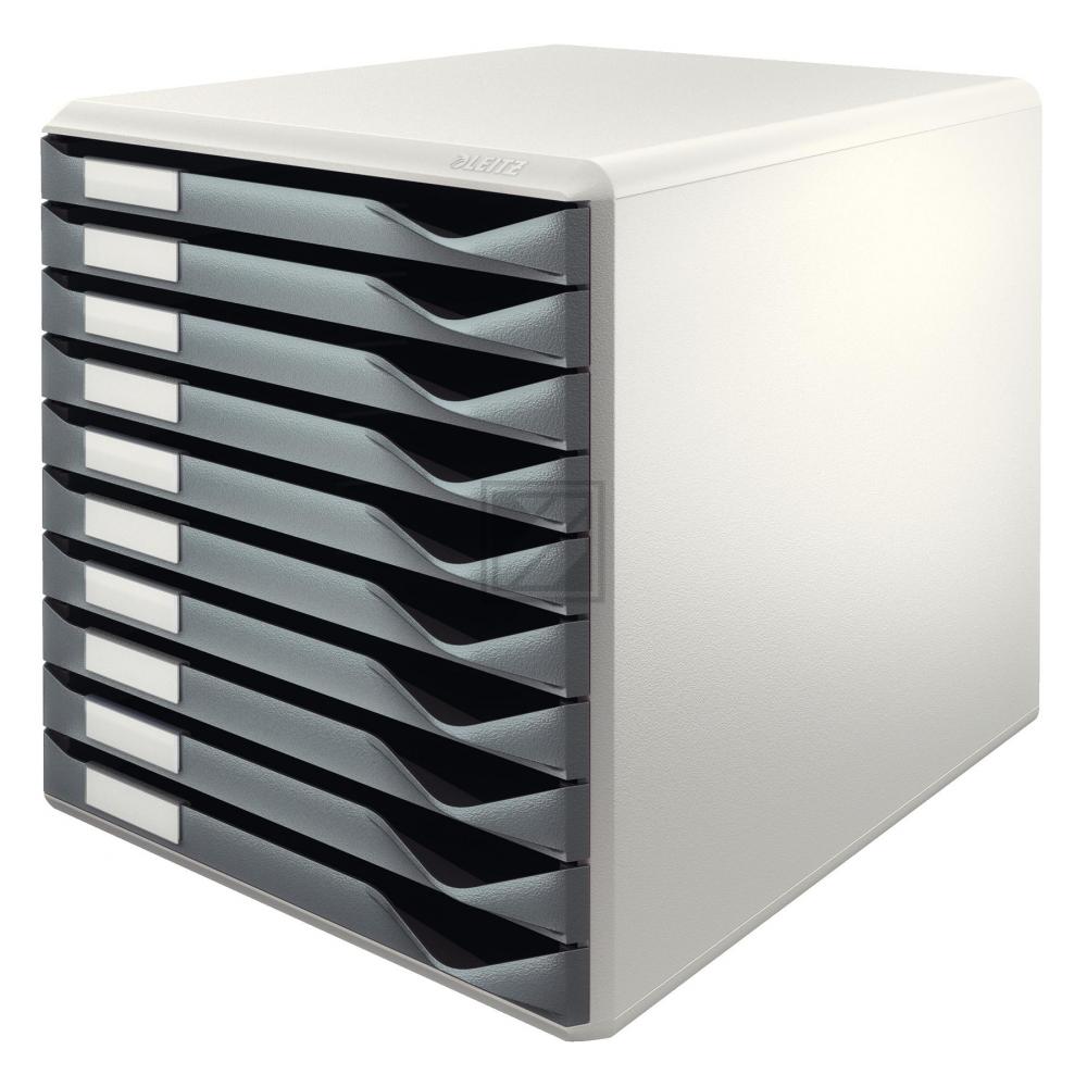 Leitz Bürobox 10 Schübe dunkelgrau 291 x 352 x 292 mm