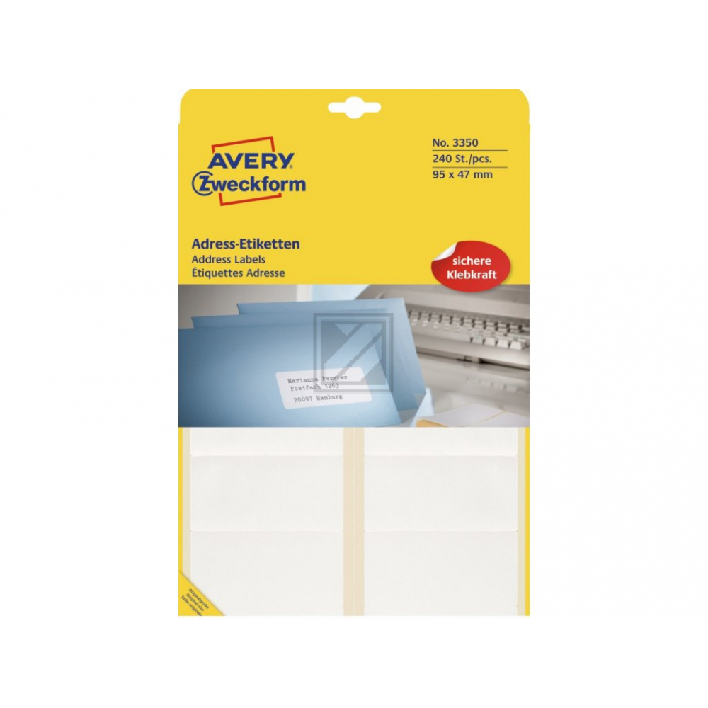 AZ Adress-Etiketten 3350 Bogen Inh.240 95 x 47 mm