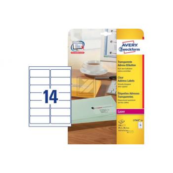 AZ Adress-Etiketten L7563-25 transparent Inh.350 99,1 x 38,1 mm