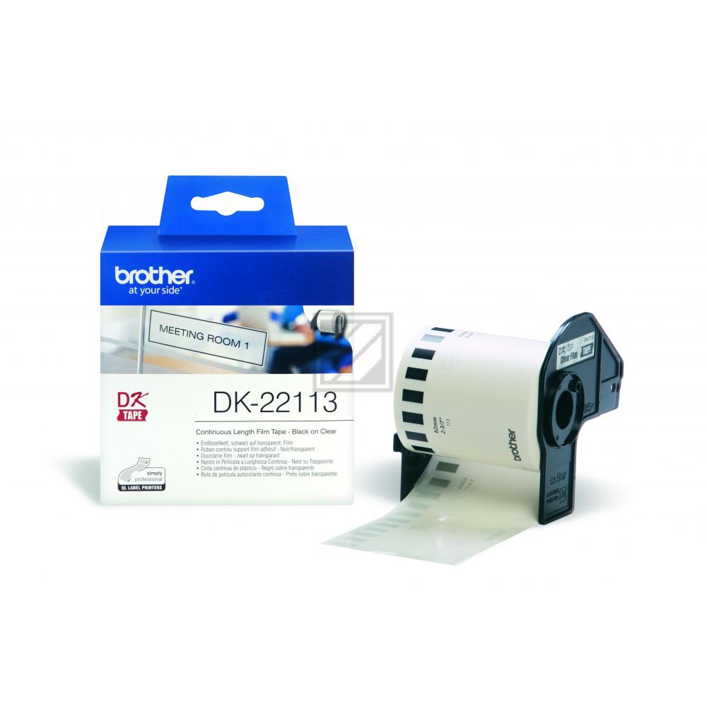 Brother P-Touch 62 mm Etiketten 15,24 m Film transparent