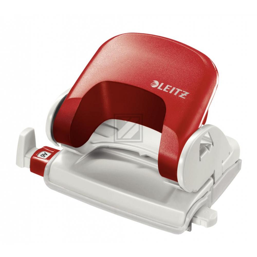 Leitz Locher 5038 Topstyle rot 1,6 mm/16 Blatt Anschlagschiene