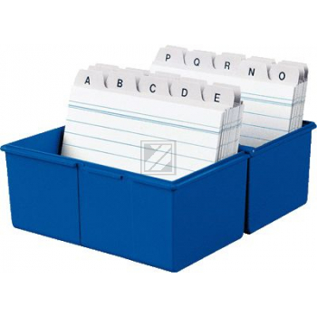 Han Karteibox A8 quer blau Kunststoff