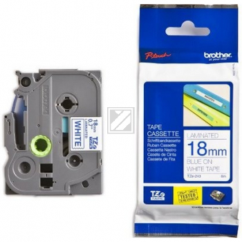 Brother P-Touch 18 mm W-B white-blue 8 m laminiert