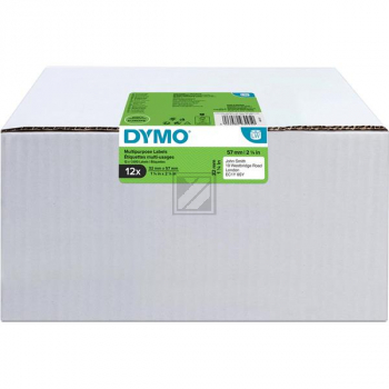 DYMO 57x32mm ETIKETTEN (12) 12RL/1000Stk universal weiss