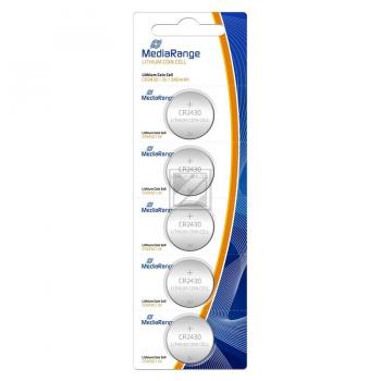 MediaRange Lithium Knopfzelle CR2430 3 V 5er-Pack