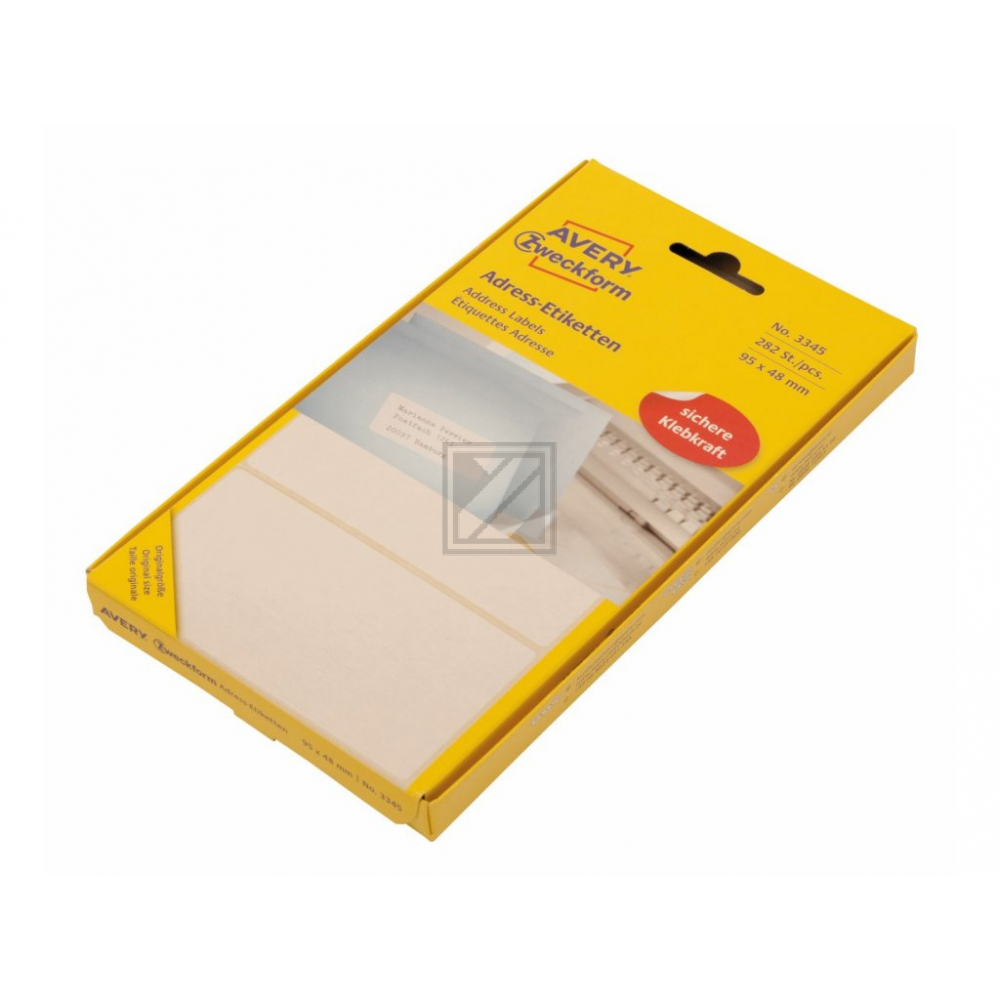 AZ Adress-Etiketten 3345 Zickzack Inh.282 95 x 48 mm