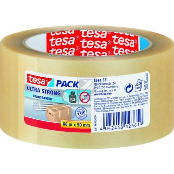 Tesapack Packband Ultra Strong 50 mm x 66 m transparent