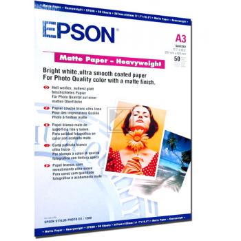 EPSON Photo Papier A3 167 g/qm matt Inkjet hellweiß