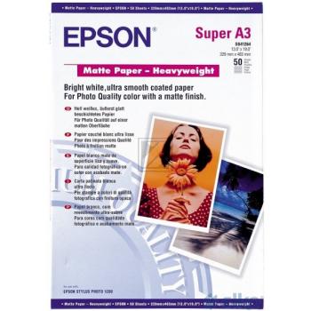 EPSON Photo Papier A3+ 167 g/qm matt Inkjet hellweiß