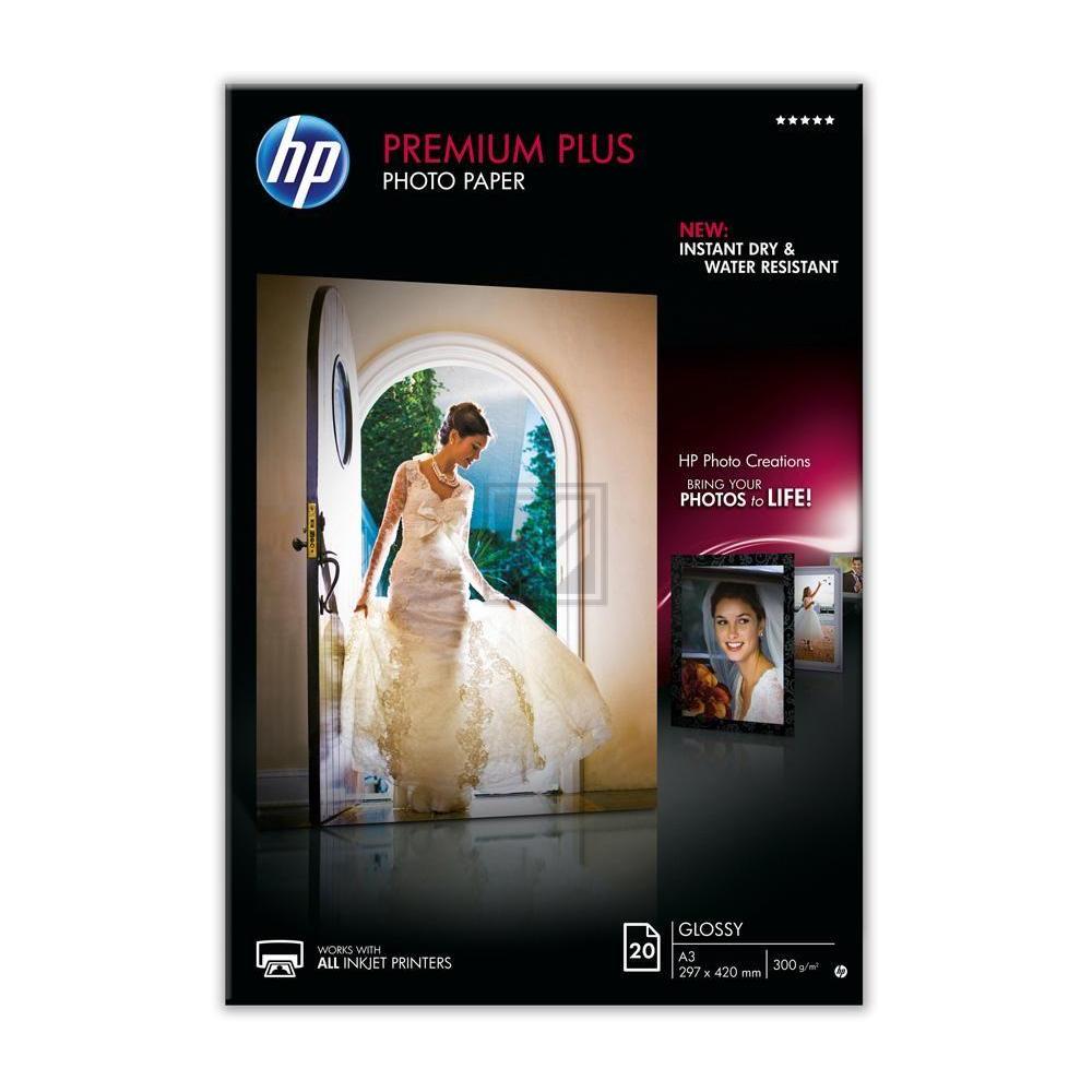 HP Fotopapier Premium Plus A3 glänzend Inh.20 300 g/qm