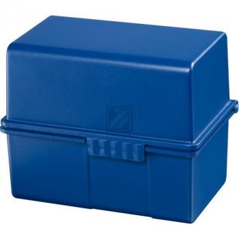 Han Karteibox A7 quer blau Kunststoff