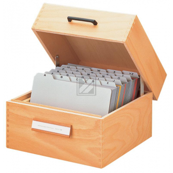Han Karteikasten A7 quer Natur Holz 150 x 250 x 110 mm