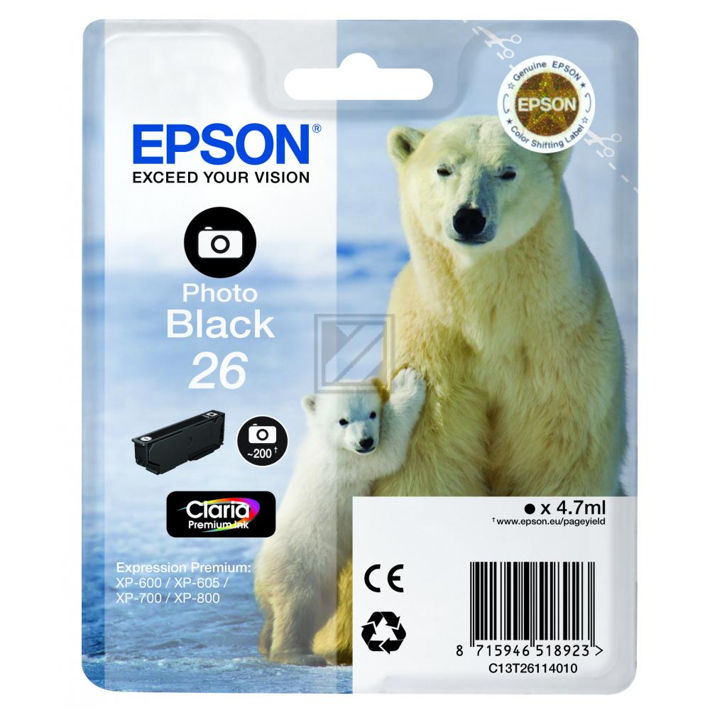 Epson T2611 Tinte Photo schwar