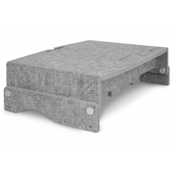 BNEQR110CLGY BAKKER Q-riser MONITORSTAENDER 100 Circular light grey