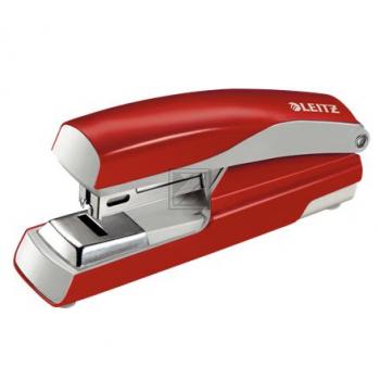 Leitz Heftgerät 5505 rot Flat-Clinch manuell 3,0 mm/30 Blatt 24/6