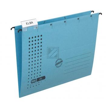 Elba Hängemappen A4 chic blau Karton Inh.5 230 g/qm