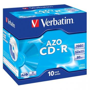 Verbatim CD-R 80min/700MB 52 X Azo Inh.10 Jewel Case
