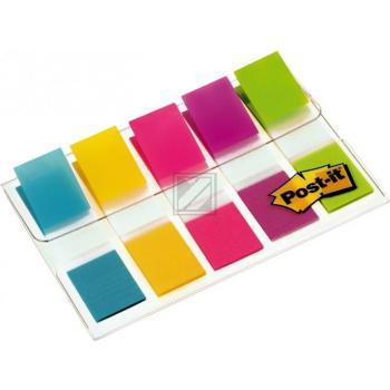 Post-It Index mini 12,7 x 43,7 türkis/gelb/pink/lila/lemon Inh.5