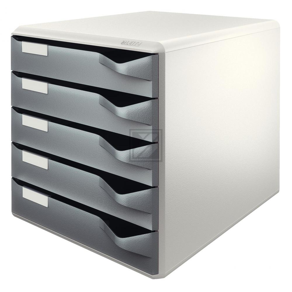 Leitz Bürobox 5 Schübe dunkelgrau 291 x 352 x 292 mm